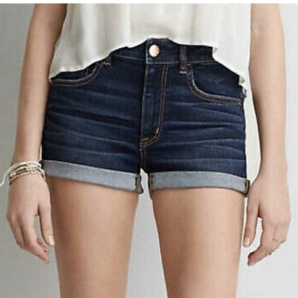 AMERICAN EAGLE Super Stretch Shortie Jean Shorts - Picture 2 of 9